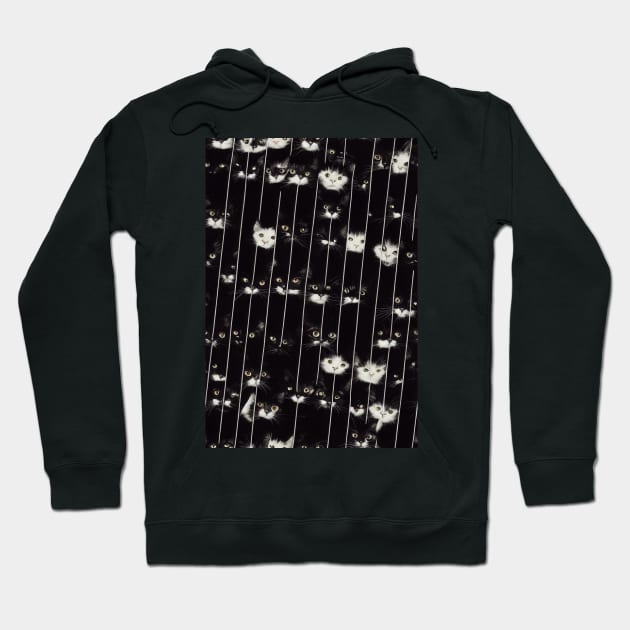 Black Cats for Cat lovers. Perfect gift for National Black Cat Day, model 10 Hoodie by Endless-Designs